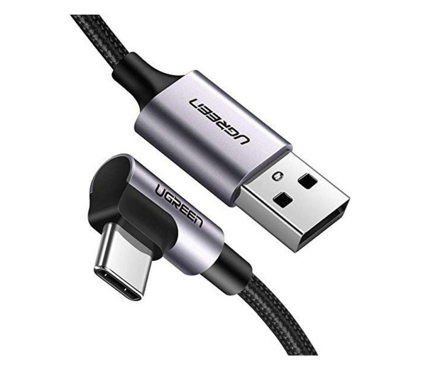 UGREEN US284 Kabel USB do USB-C kątowy 3A Quick Charge 3.0 1m 6957303859412 - 1256864 - zdjęcie 2